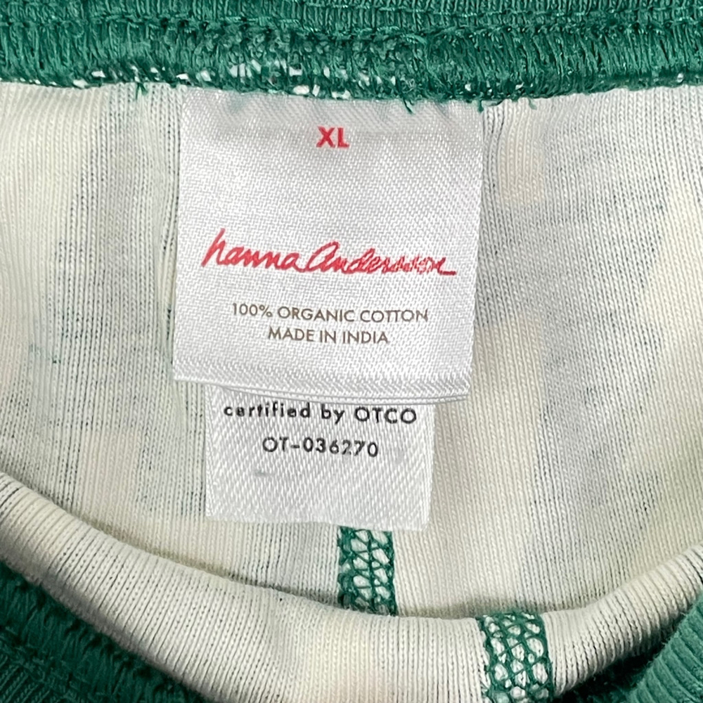 Hanna Andersson Green Christmas Tree Pajama Bottoms XL - Picture 3 of 7
